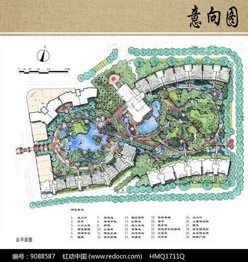 別墅區(qū)景觀設計總平面圖