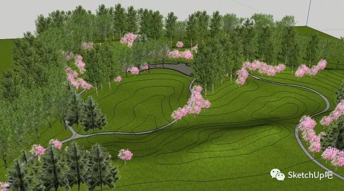 景觀設(shè)計如何運用SU地形建模?